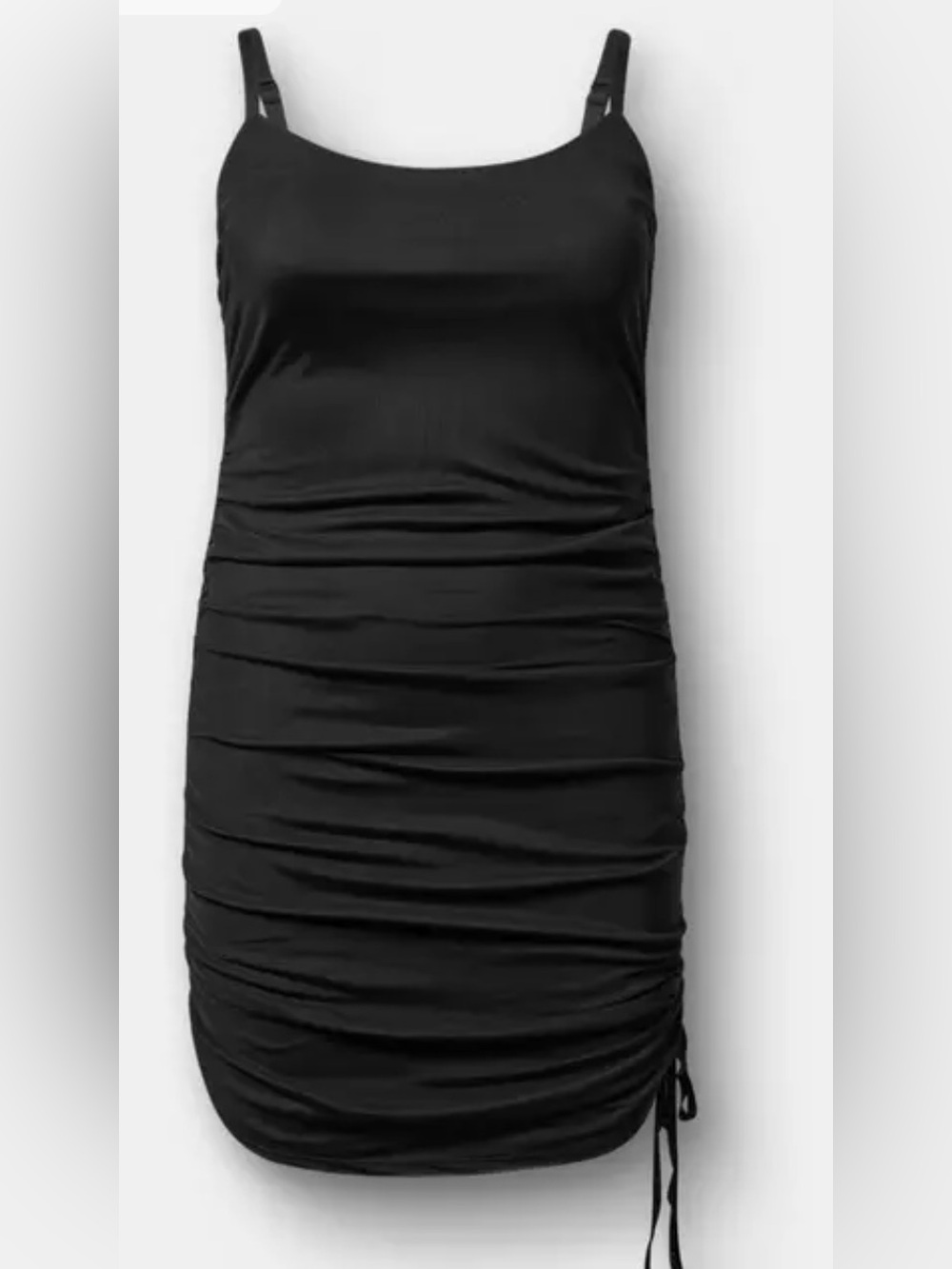 Torrid Studio Ruched Mesh Mini Dress Deep Black Size 0 12 NWT